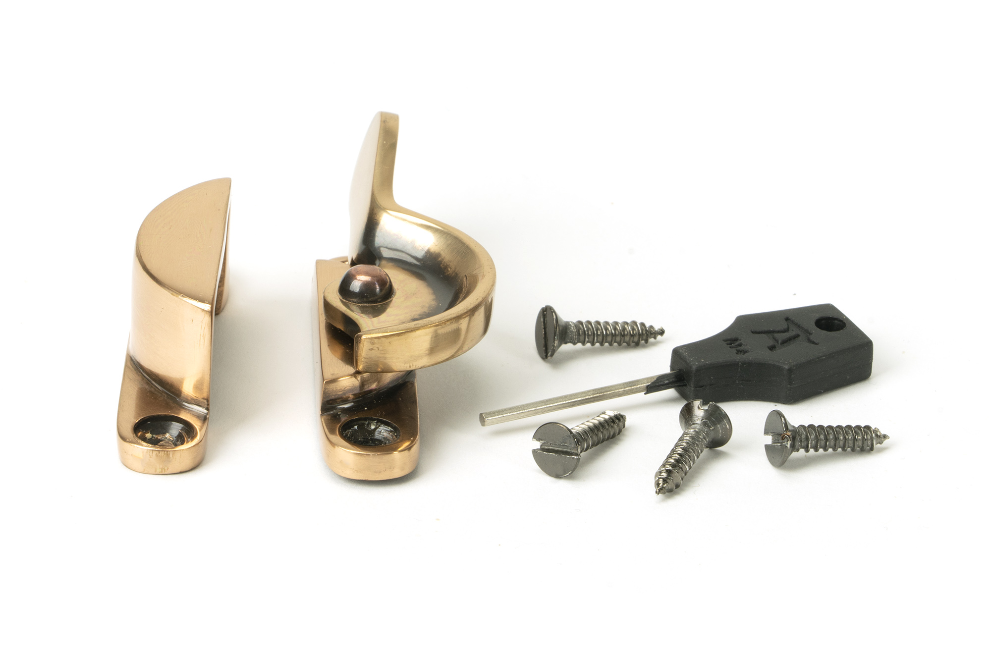 polished bronze fitch fastener