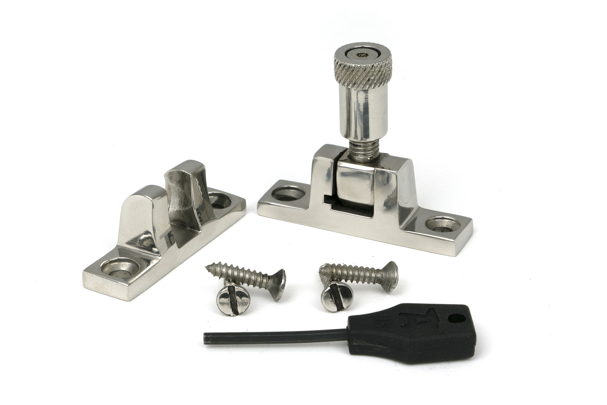 polished marine ss (316) brompton brighton fastener narrow (square)