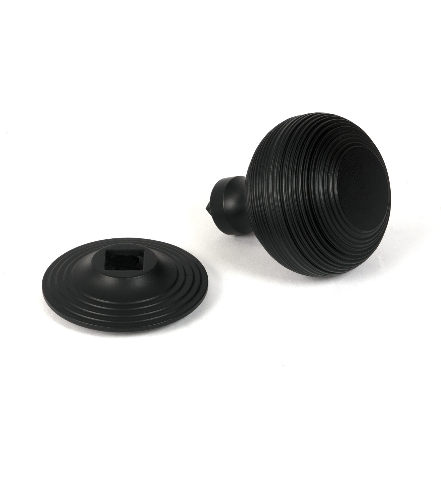 matt black beehive centre door knob