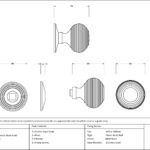 matt black beehive centre door knob