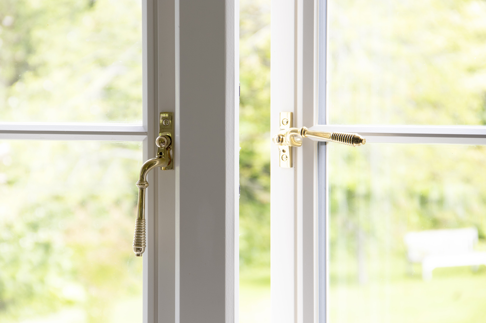 polished brass reeded espag rh