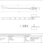 polished brass 12" newbury stay