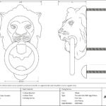 aged brass lion head door knocker