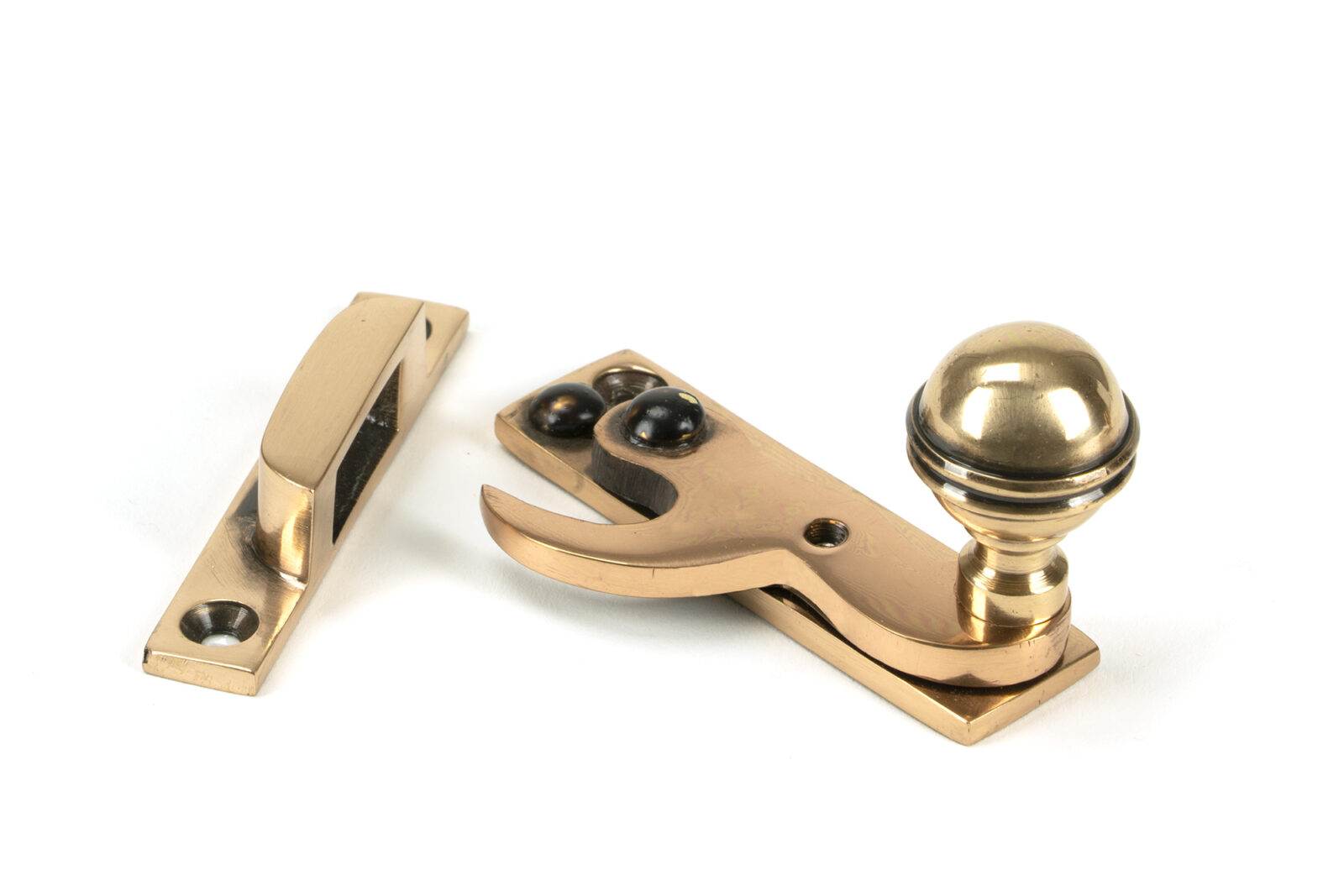 polished bronze prestbury sash hook fastener