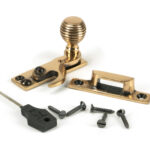polished bronze beehive sash hook fastener