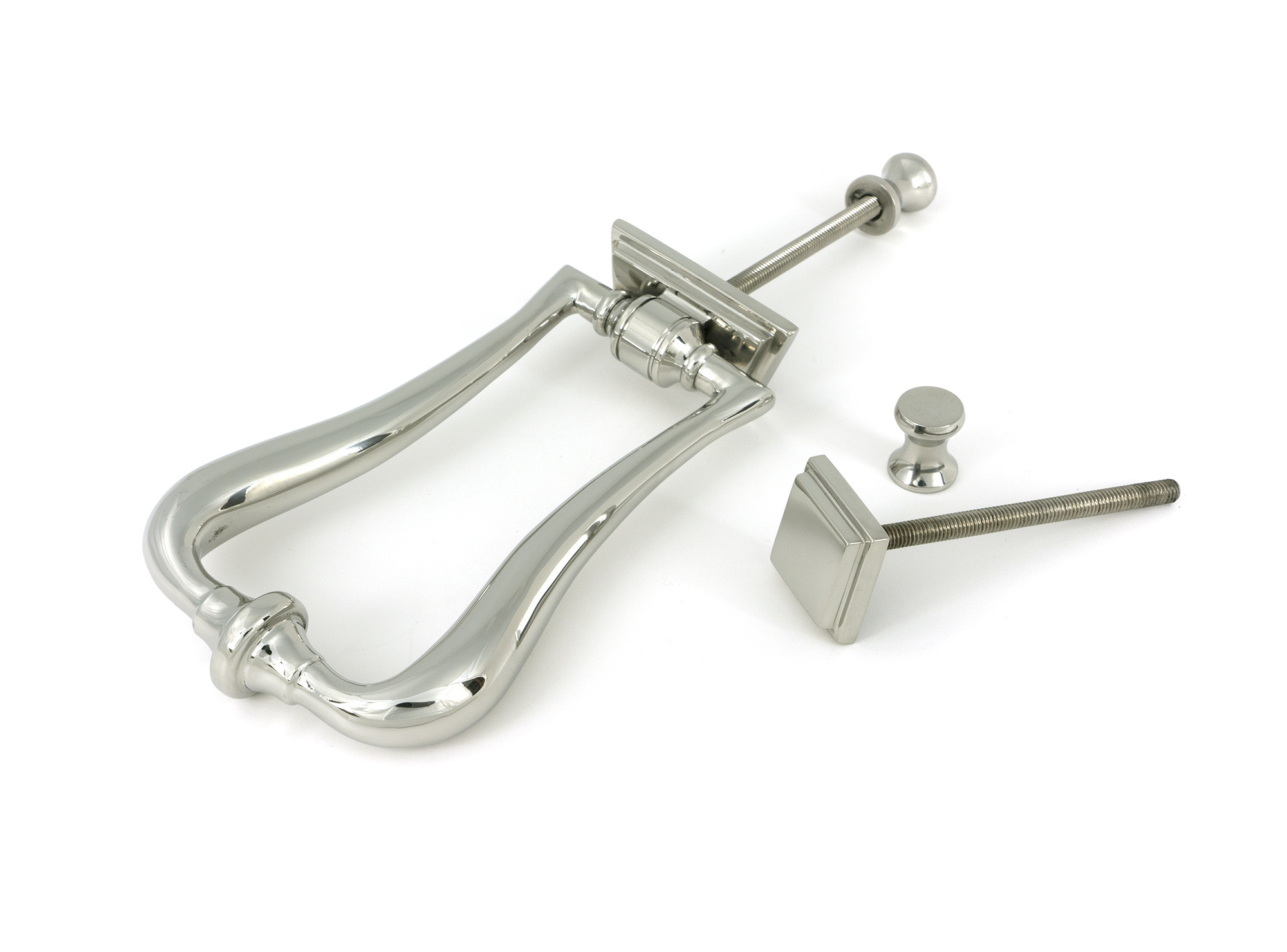 polished marine ss (316) slimline art deco door knocker