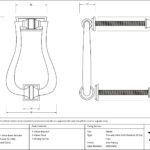 polished marine ss (316) slimline art deco door knocker