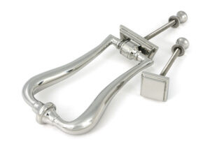 polished marine ss (316) slimline art deco door knocker