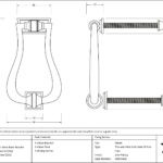 satin marine ss (316) slimline art deco door knocker