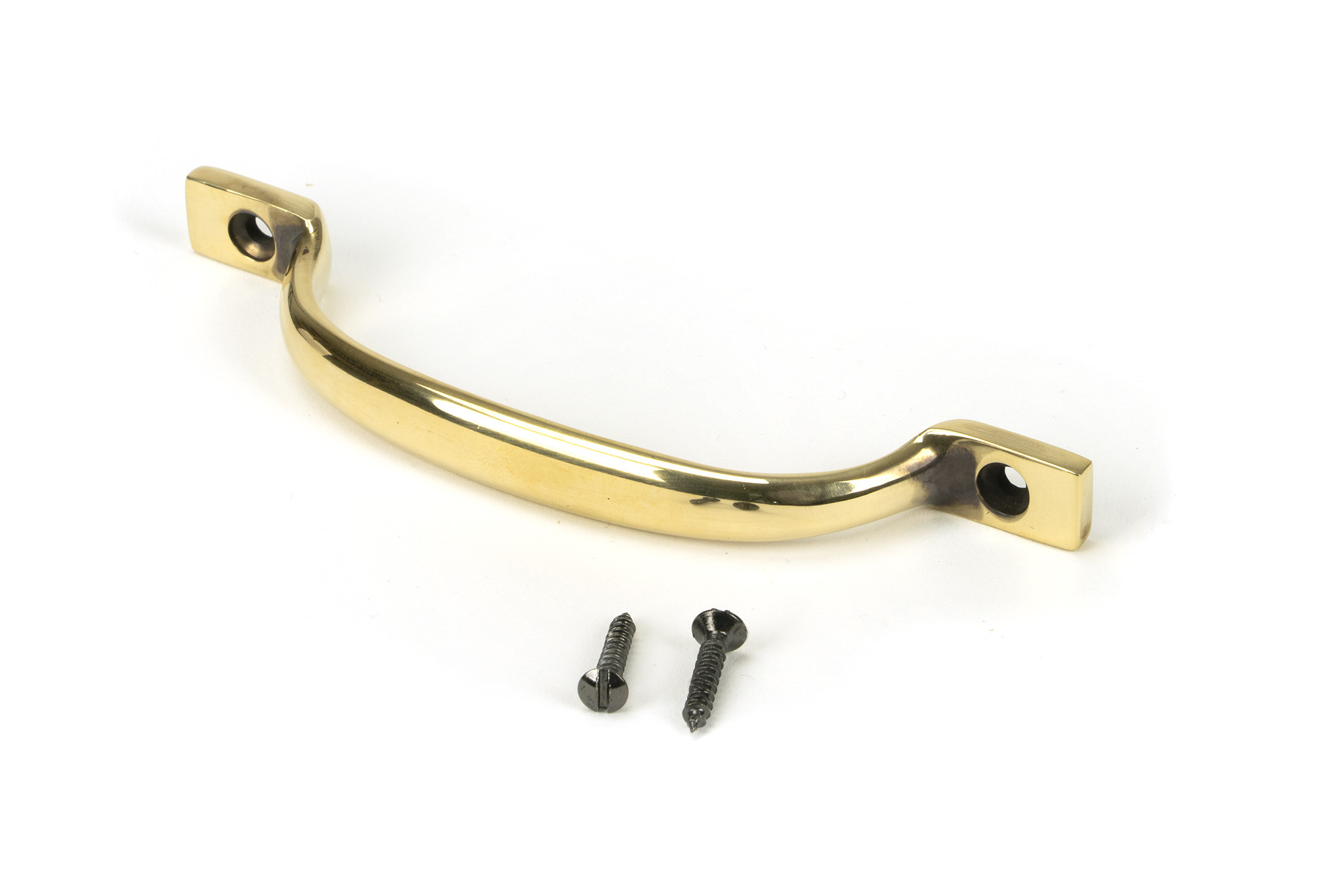aged brass slim sash pull