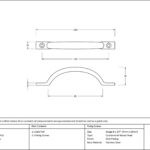 aged brass slim sash pull