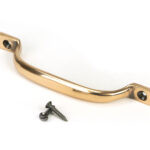 polished bronze slim sash pull