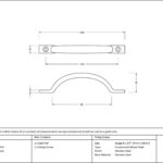 satin chrome slim sash pull