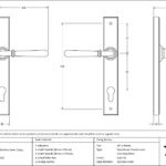 satin marine ss (316) newbury slimline lever espag. lock set