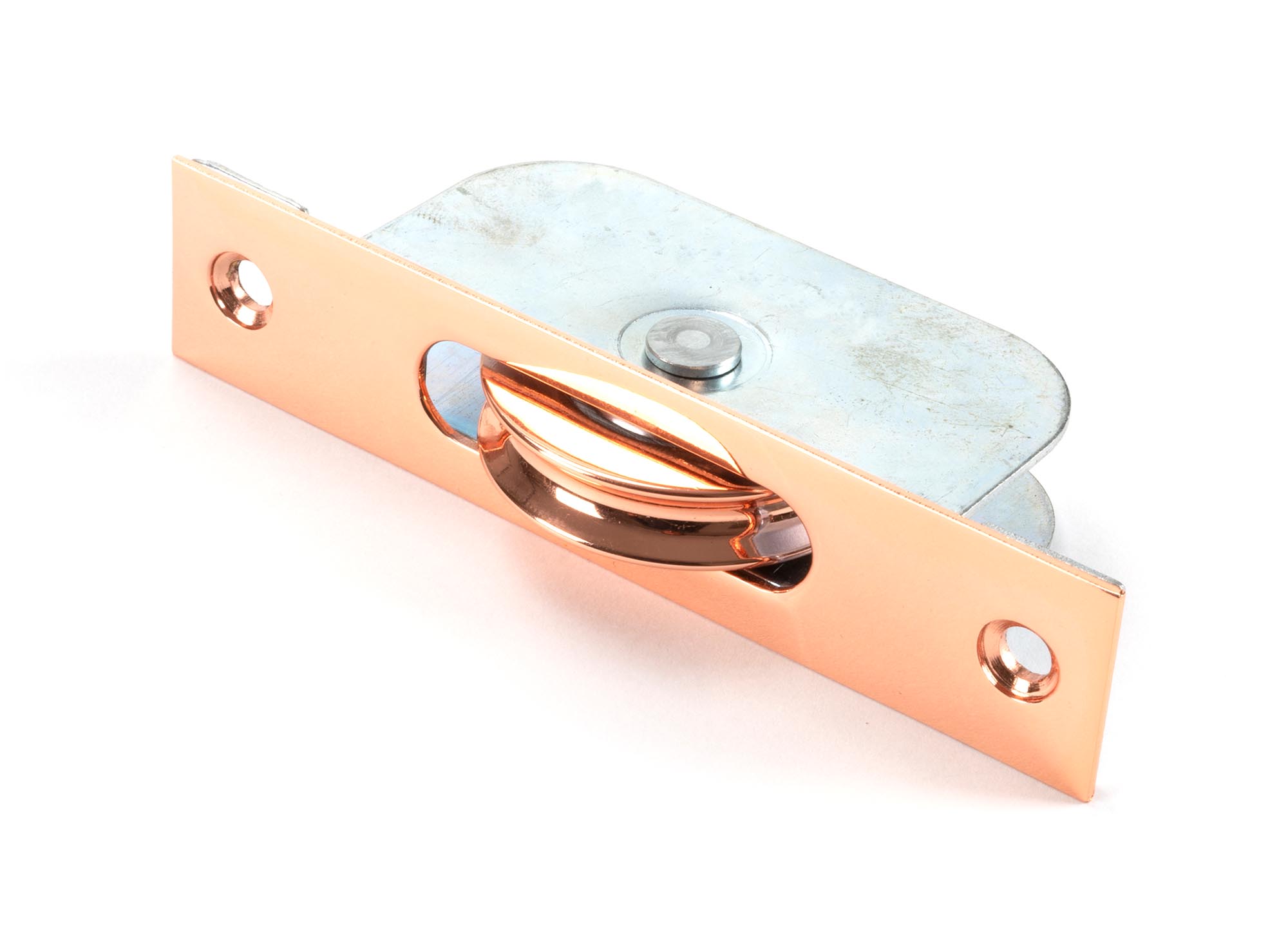 polished bronze square ended sash pulley 75kg