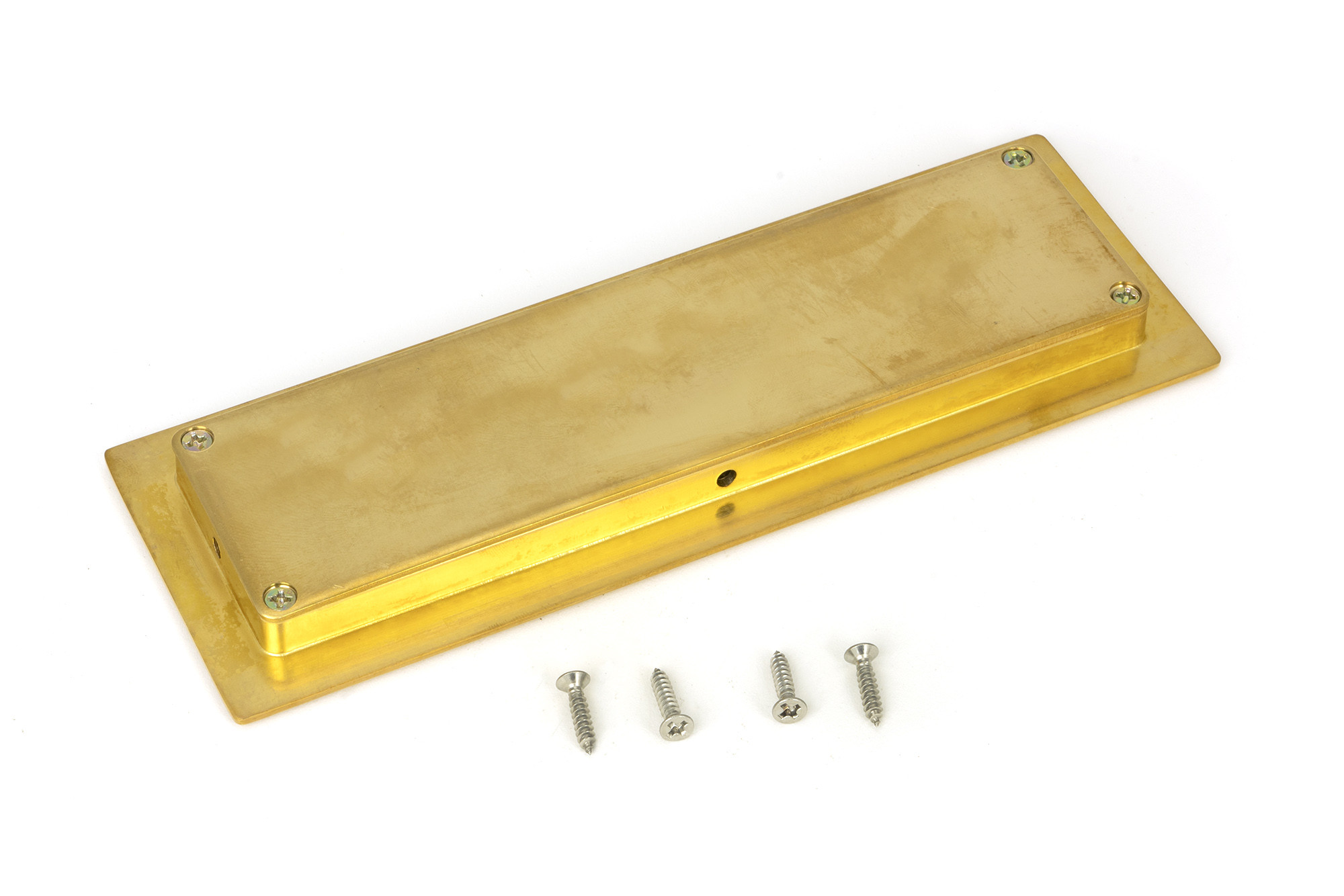 polished brass 175mm art deco rectangular pull