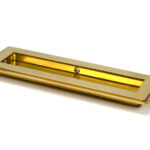 polished brass 175mm art deco rectangular pull