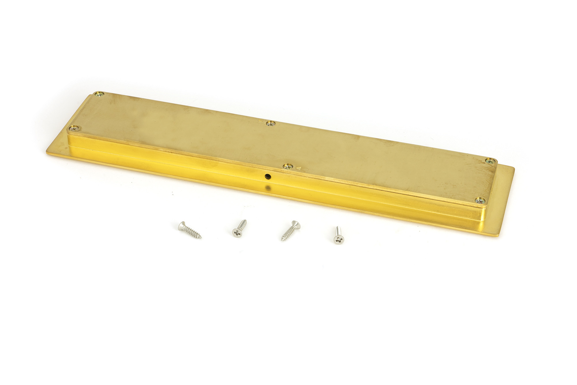 polished brass 250mm art deco rectangular pull