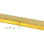 polished brass 250mm plain rectangular pull