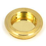 polished brass 60mm art deco round pull