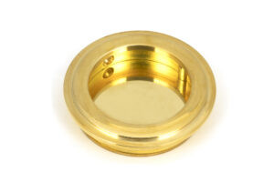 polished brass 60mm art deco round pull