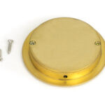 polished brass 75mm art deco round pull