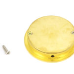 polished brass 60mm plain round pull