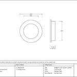 polished brass 60mm plain round pull