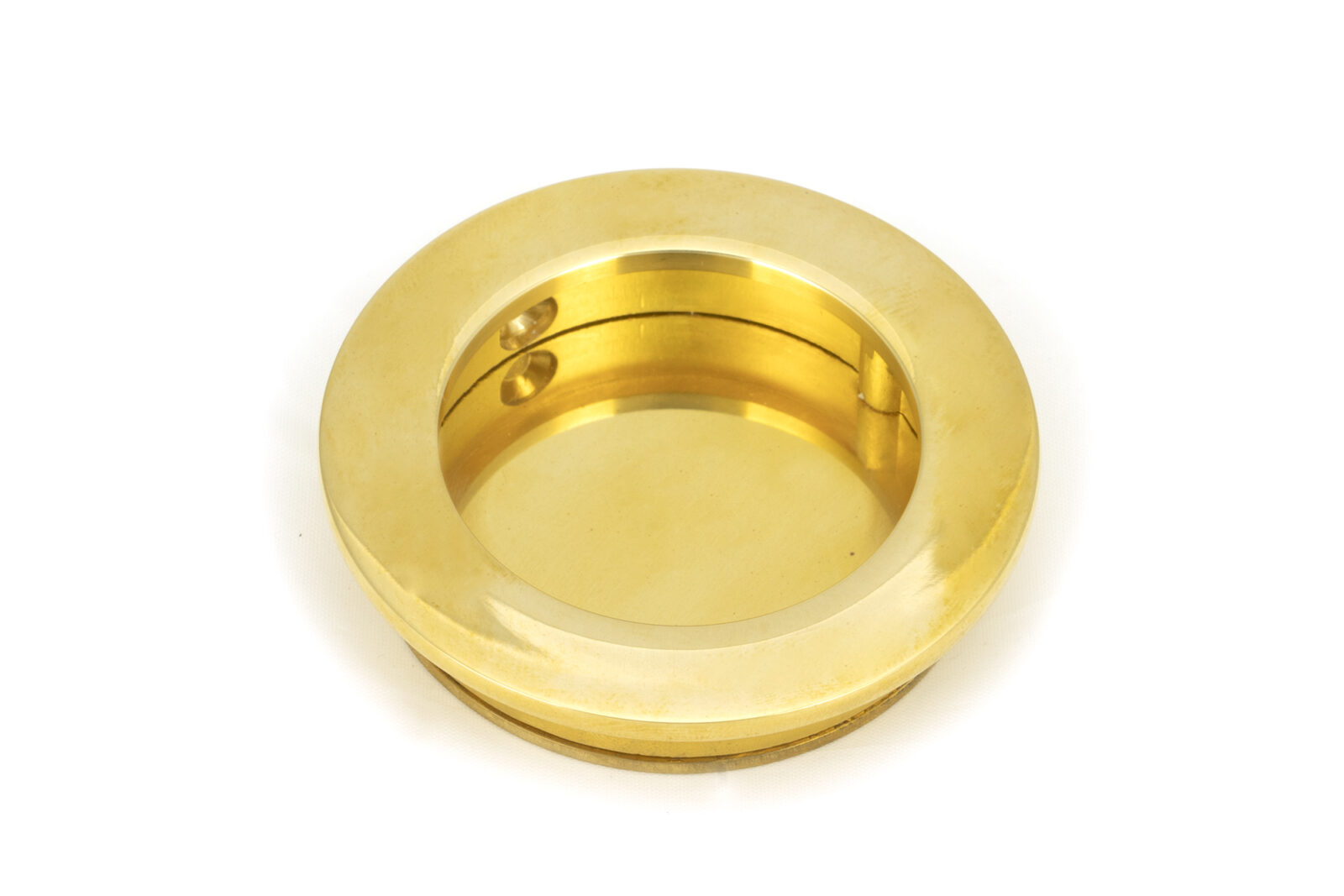 polished brass 60mm plain round pull