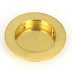 polished brass 75mm plain round pull