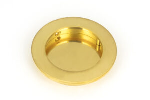 polished brass 75mm plain round pull