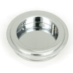 polished chrome 60mm art deco round pull