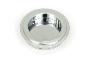 polished chrome 60mm art deco round pull