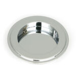 polished chrome 75mm art deco round pull