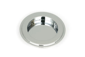 polished chrome 75mm art deco round pull