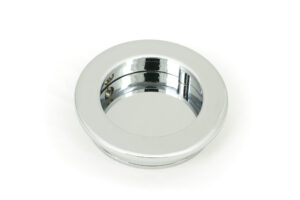 polished chrome 60mm plain round pull