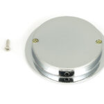 polished chrome 75mm plain round pull