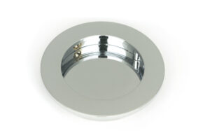 polished chrome 75mm plain round pull