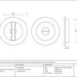 polished chrome 75mm plain round pull privacy set