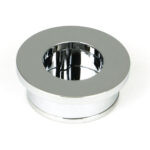 polished chrome 34mm round finger edge pull