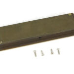 aged brass 175mm art deco rectangular pull