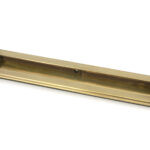 aged brass 250mm art deco rectangular pull