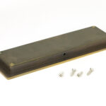 aged brass 175mm plain rectangular pull