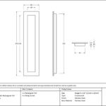 aged brass 250mm plain rectangular pull