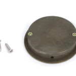 aged brass 60mm art deco round pull