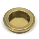 aged brass 60mm art deco round pull