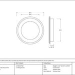 aged brass 75mm art deco round pull