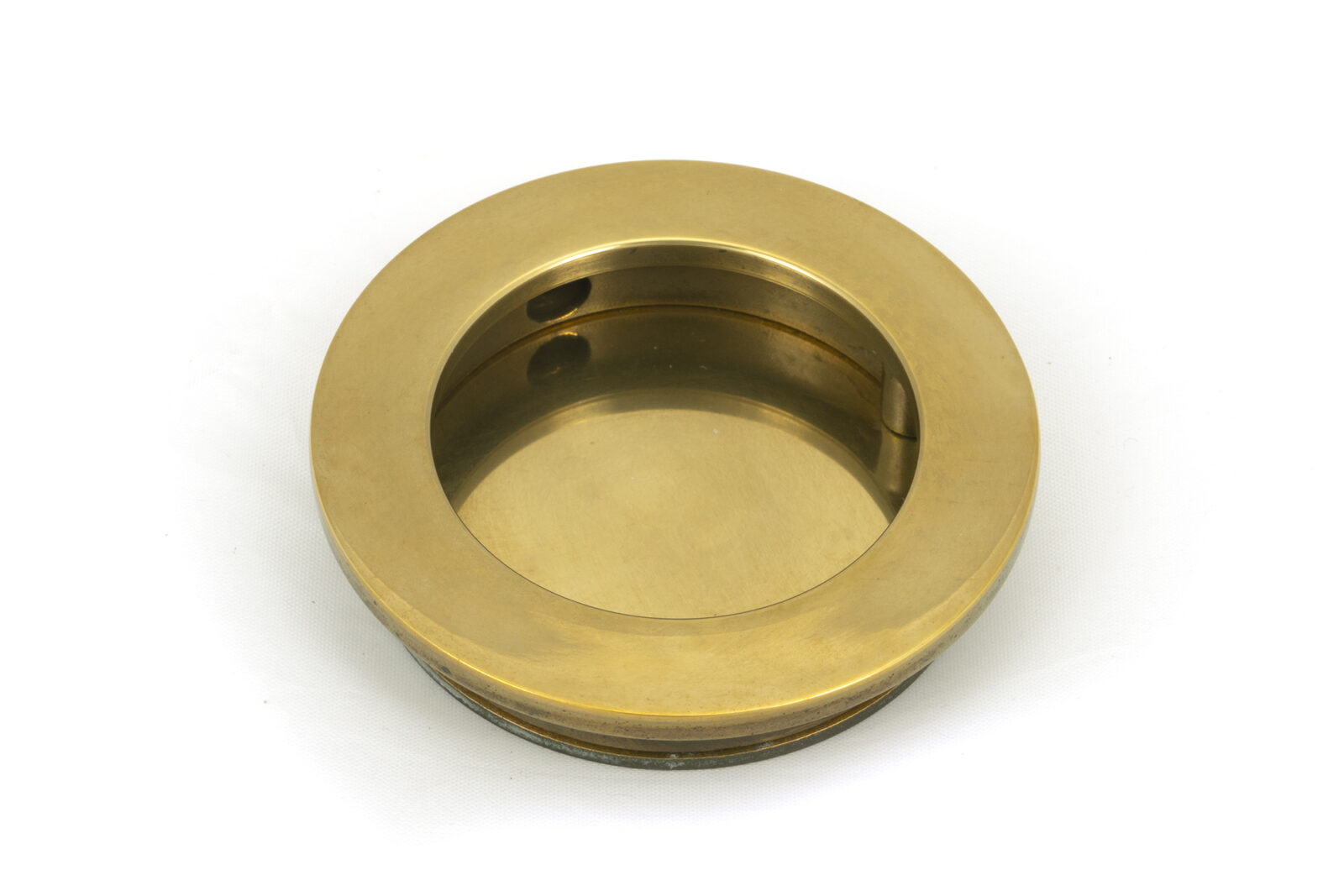 aged brass 60mm plain round pull
