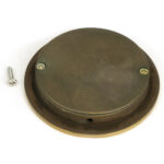 aged brass 75mm plain round pull