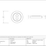 matt black round escutcheon (plain)